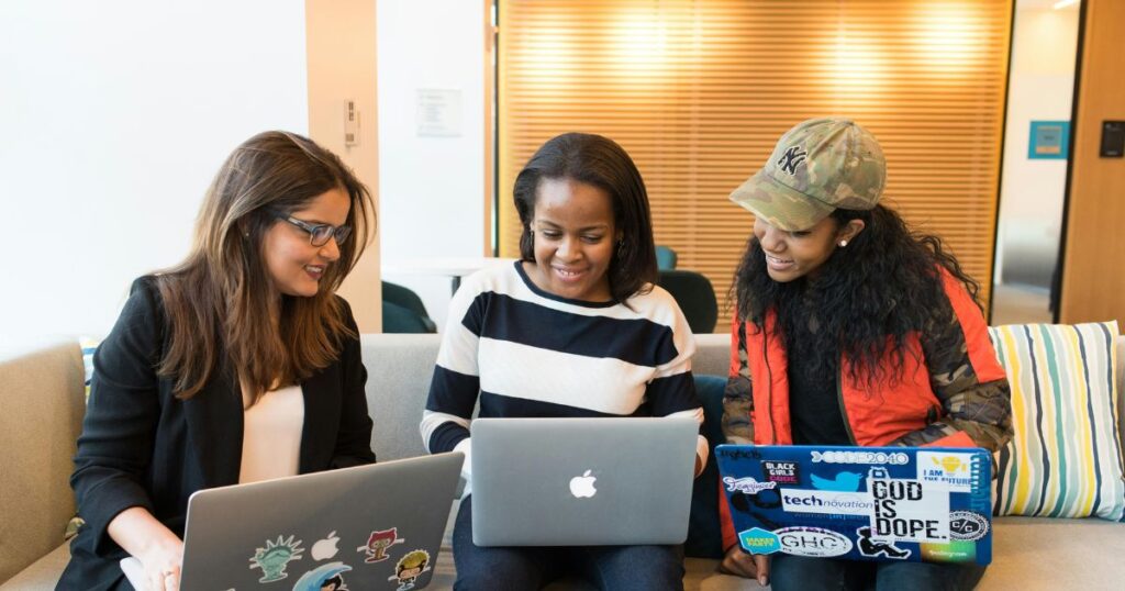 Students are learning their lessons with the help of laptops. It is a result of motivational factors in learning