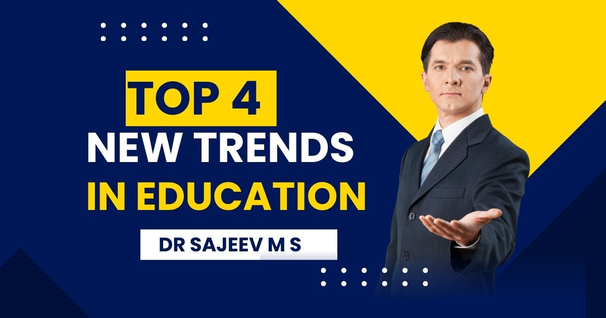 New Trends in Education: Transforming Learning for the Future. It is an image of a flyer.