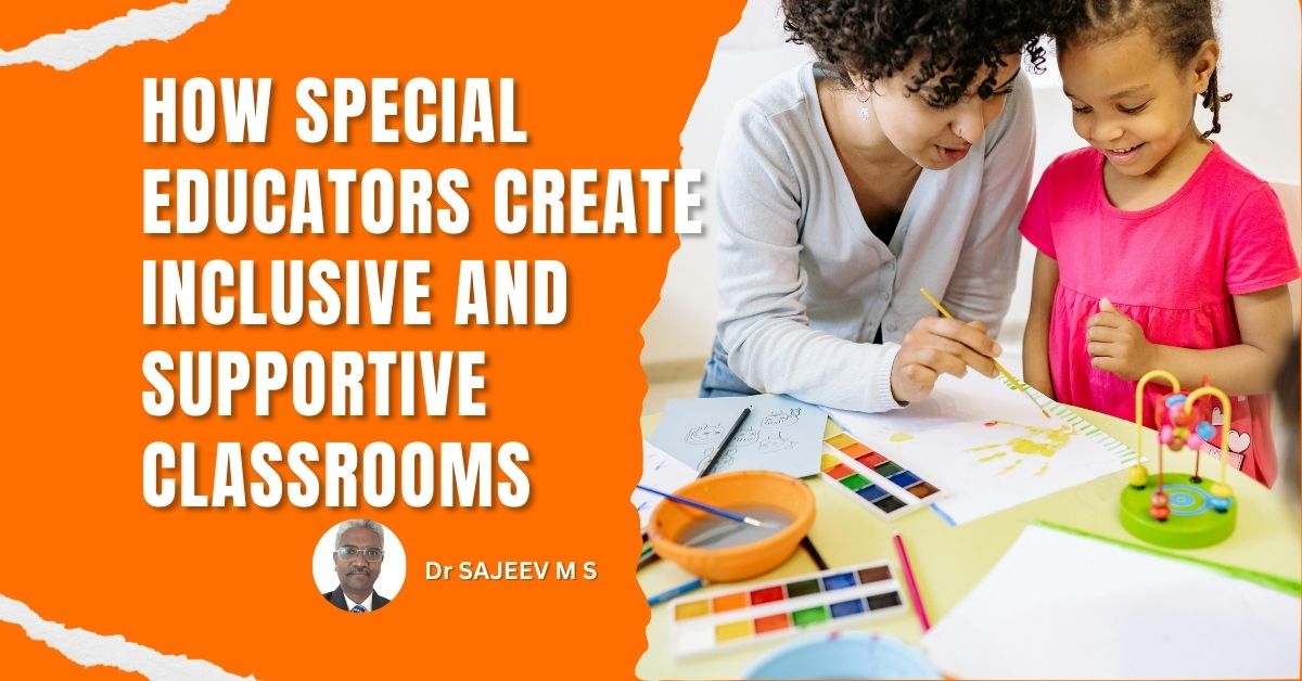 An image of a special educators with children