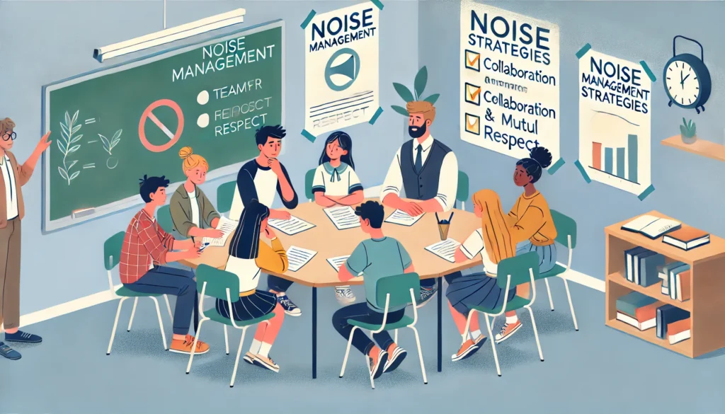 How to Control a Noisy Classroom. A teacher is interacting with his students