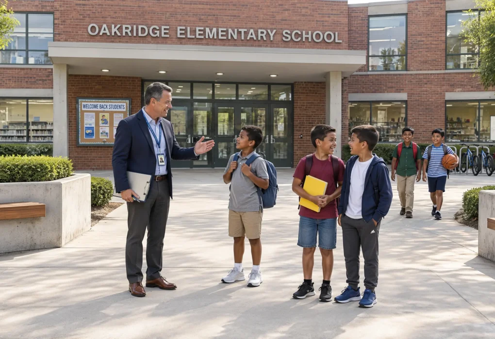 Daily leadership reflection checklist featuring 15 questions for modern school principals to improve school management, teacher support, student well-being, and instructional leadership.