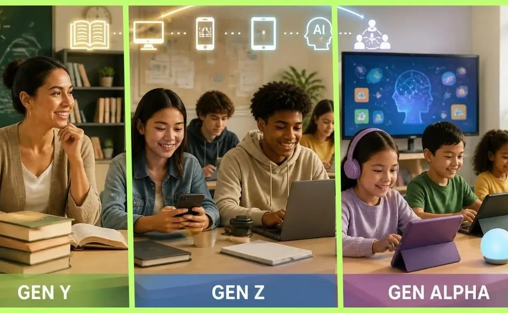 Gen Y, Gen Z and Gen Alpha characteristics for teachers