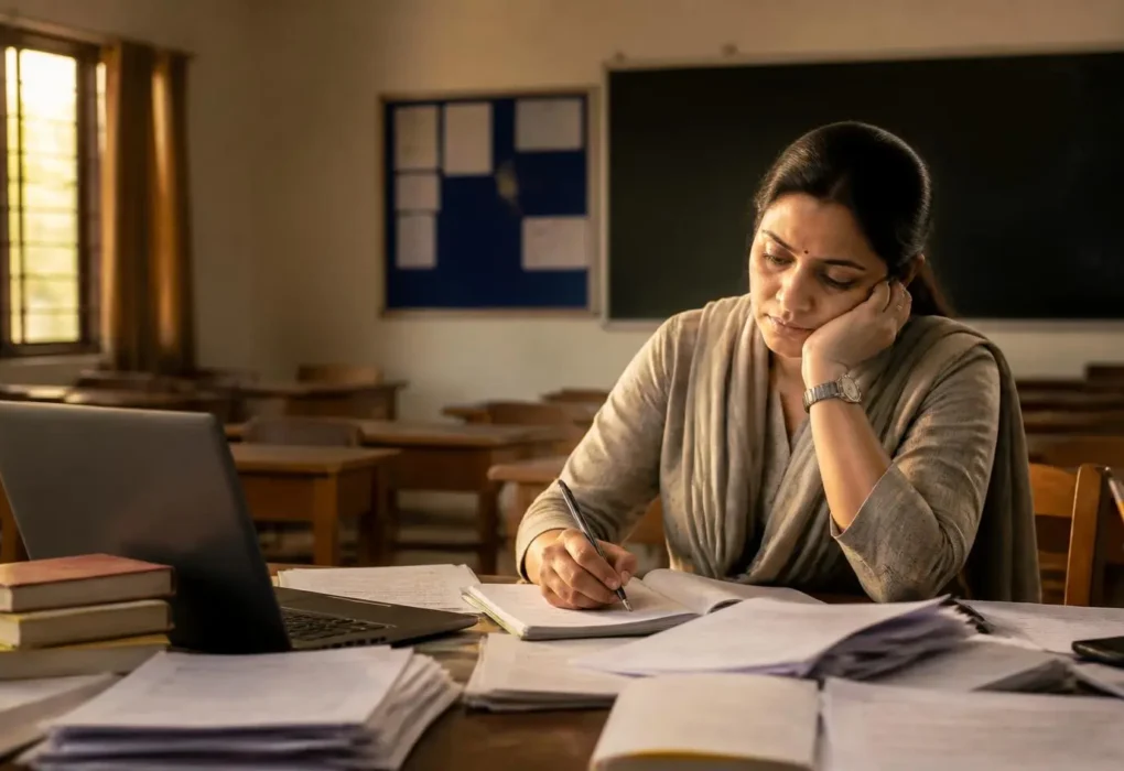 Teacher facing workload and pressure in school