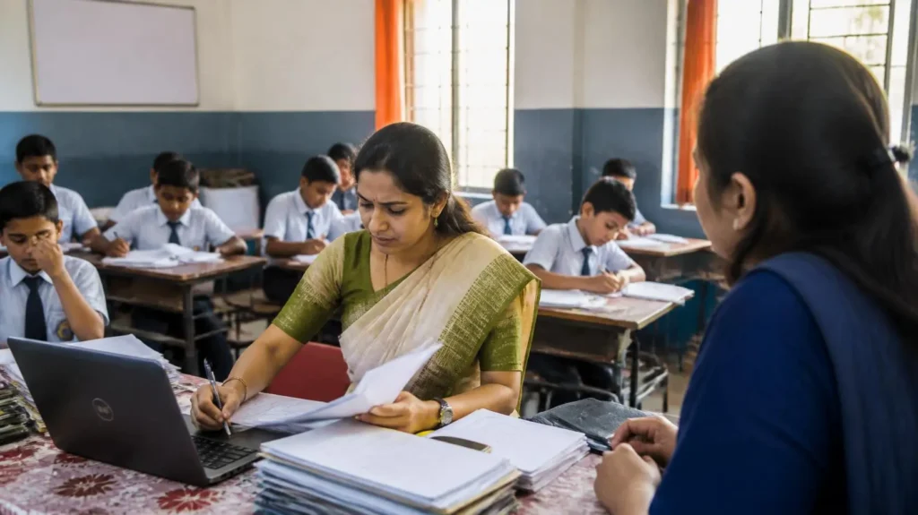 Teacher facing workload and pressure in school