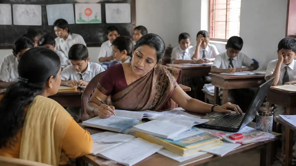 Teacher facing workload and pressure in school