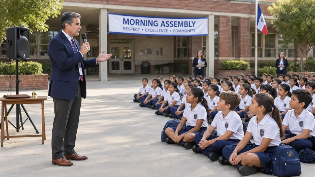 A school principal demonstrating visionary leadership in a modern educational environment.
Visionary Leadership, School Principal, Educational Leadership, School Management, School Improvement, EduTHOUGHTS