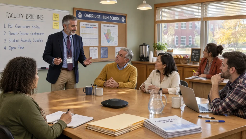 A school principal demonstrating visionary leadership in a modern educational environment.
Visionary Leadership, School Principal, Educational Leadership, School Management, School Improvement, EduTHOUGHTS